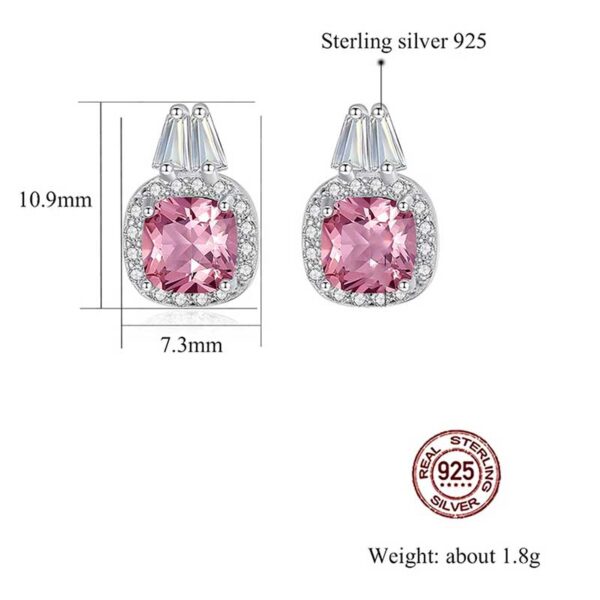 925 Silver Morganite Stud Earrings Info