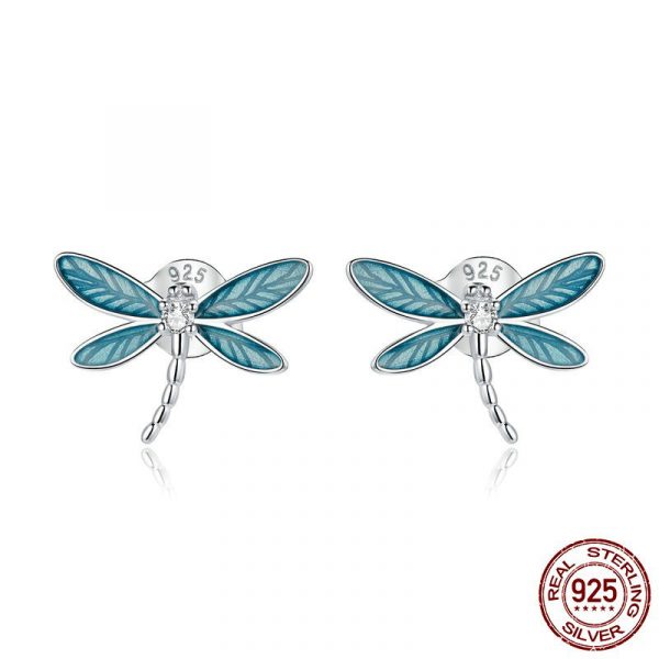 925 sterling silver dragonfly earrings