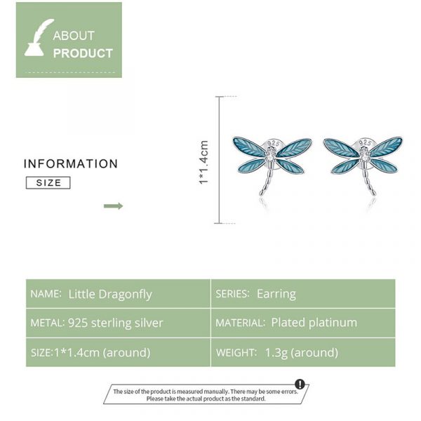 925 sterling silver dragonfly earrings info
