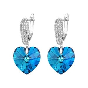 Luxury Crystal Heart Drop Earrings