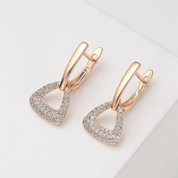 Luxury Crystal Triangle Drop Earrings Display1