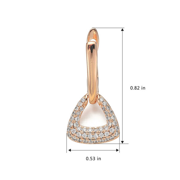 Luxury Crystal Triangle Drop Earrings Info