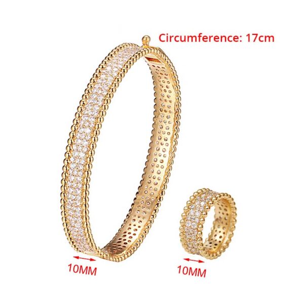 Luxury CZ Gorgeous Bangle and Ring Set Info