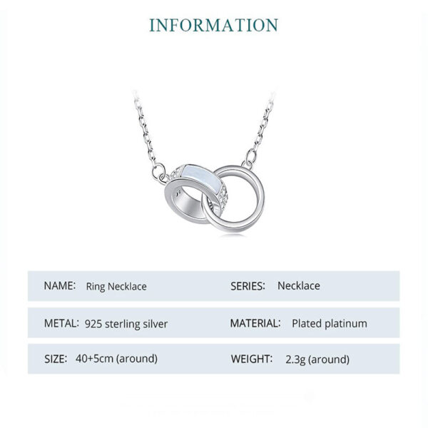 925 Silver Circle in Circle Necklace Info
