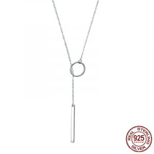 925 silver geometric pendant necklace