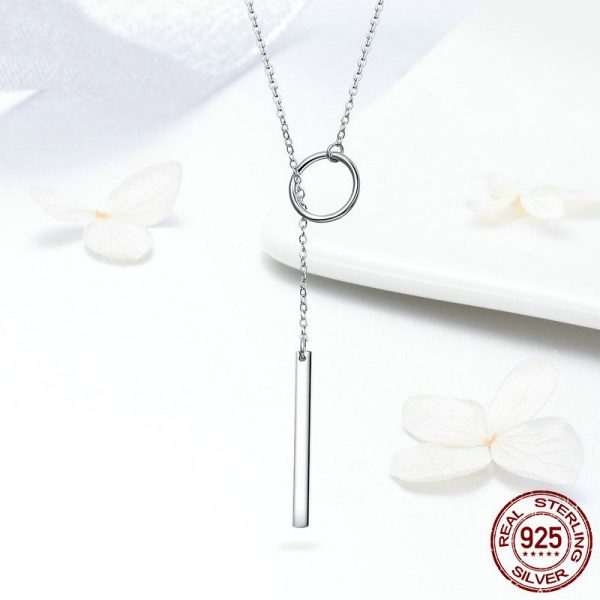 925 silver geometric pendant necklace display