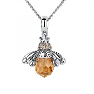 925 silver honey bee necklace