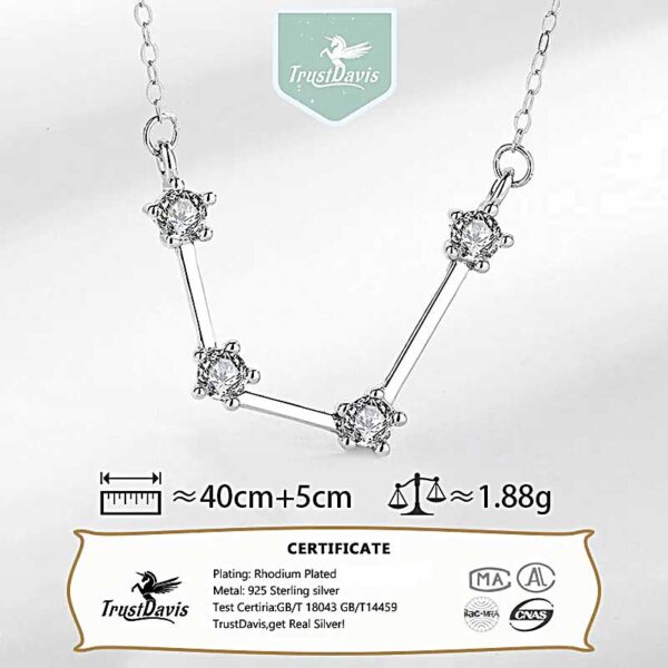 925 silver zodiac sign pendant necklace info