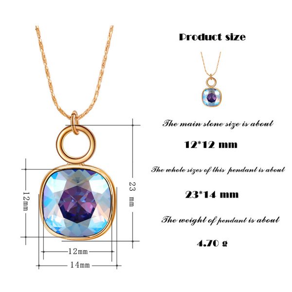 Alluring Crystal Drop Pendant Necklace Info