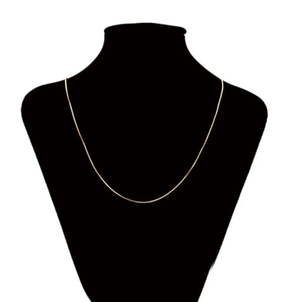 Gold Plated Thin Chain Necklace Display