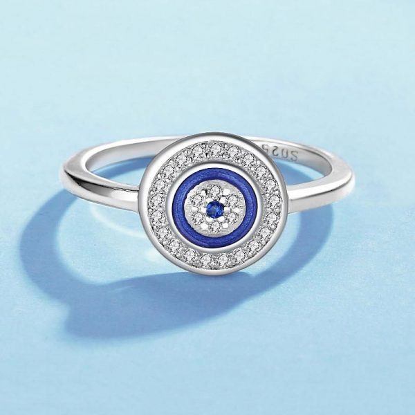 925 sterling silver lucky eye ring display