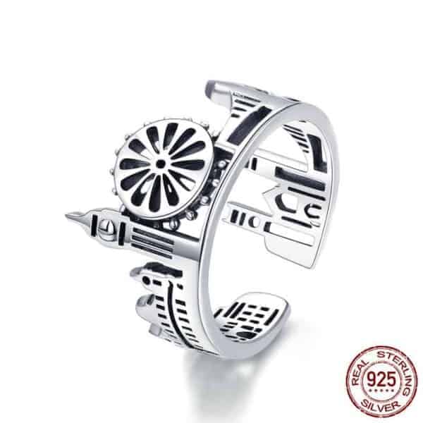 925 Sterling Silver Ring London City