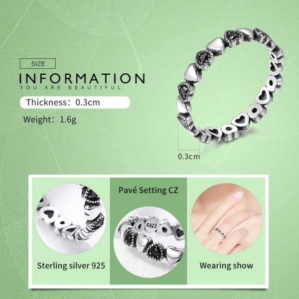 925 sterling silver ring love hearts info