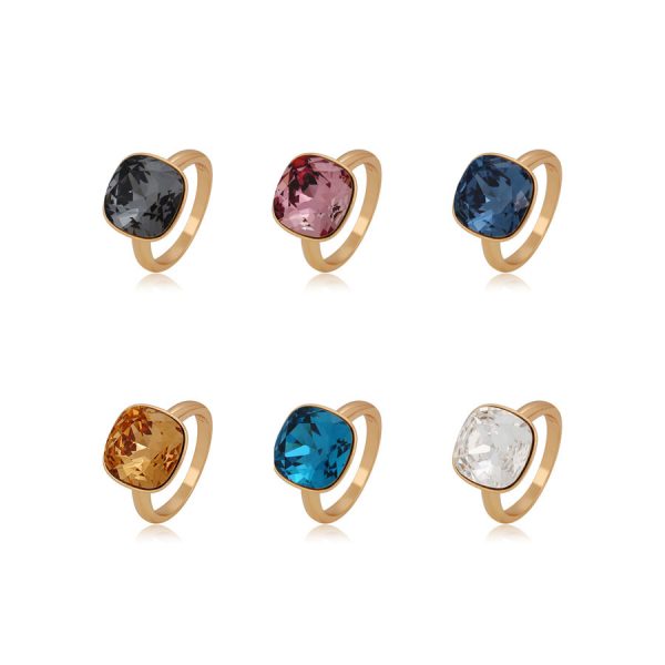 Minimalist Classic Ring With Luxury Crystal All Colors